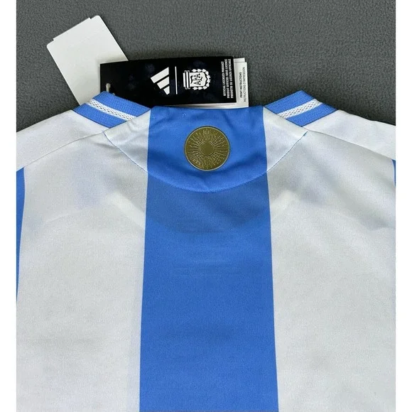 Argentina Adidas‎ Jersey Mens Large Blue White Home FIFA Champions Soccer Blank